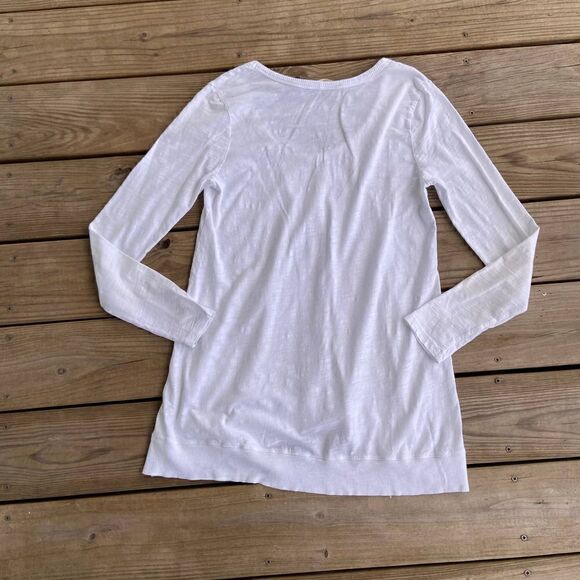 Soft Surroundings White Long Sleeve Tee XS - Picture 2 of 4